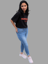 Load image into Gallery viewer, Organic Ethical Luxury Oversized Crop Top- Black