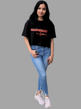 Load image into Gallery viewer, Organic Ethical Luxury Oversized Crop Top- Black