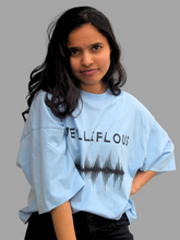 Load image into Gallery viewer, Organic Ethical Luxury OverSized Drop-Shoulder Tee- Chambray Blue