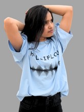 Load image into Gallery viewer, Organic Ethical Luxury OverSized Drop-Shoulder Tee- Chambray Blue