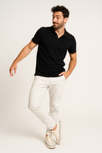Load image into Gallery viewer, Organic Basic Ethical Luxury Polo- Black