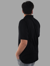 Load image into Gallery viewer, Organic Basic Ethical Luxury Polo- Black