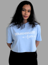 Lade das Bild in den Galerie-Viewer, Bio-ethisches, luxuriöses, übergroßes Crop-Top – Chambray-Blau
